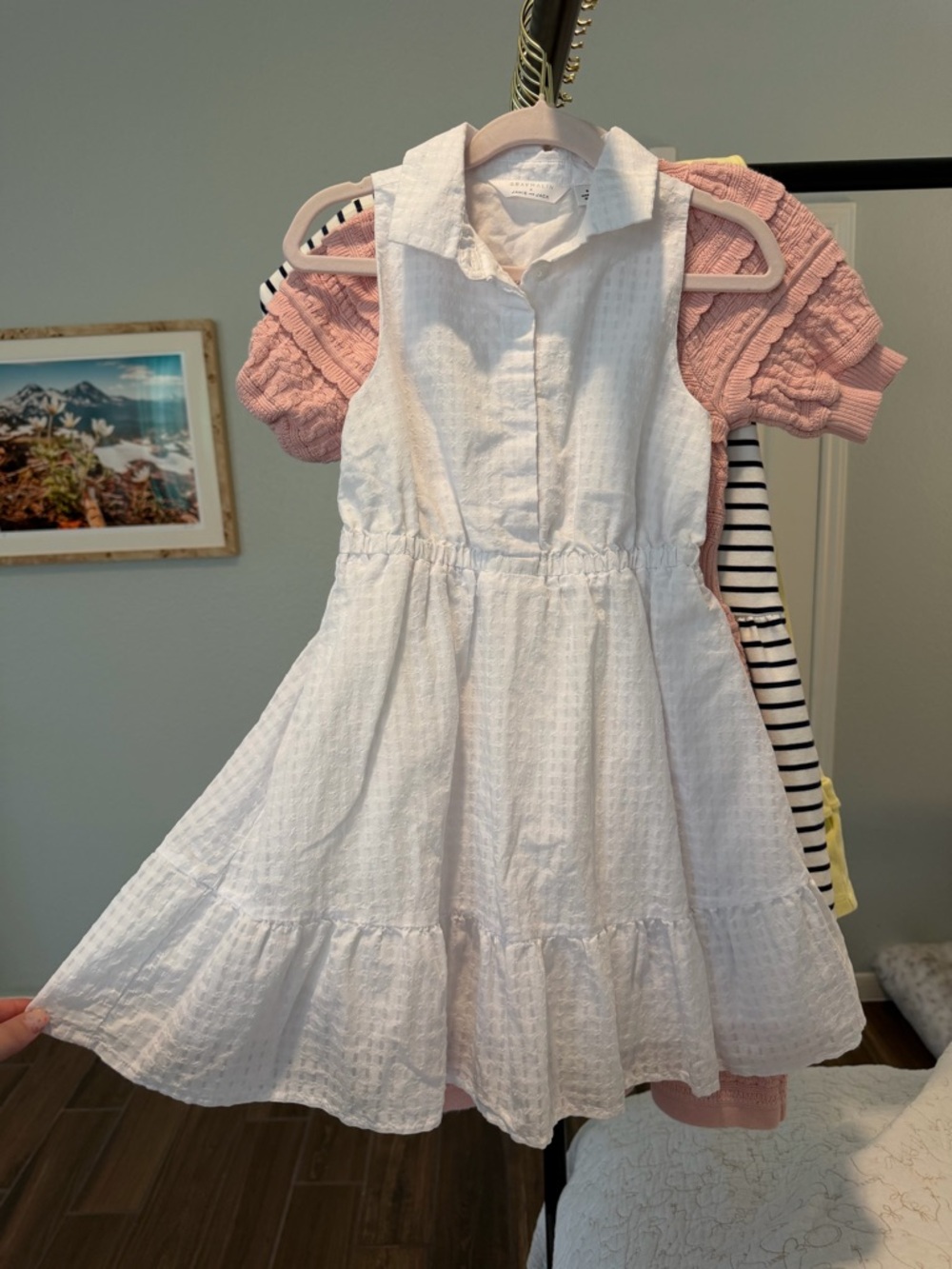 Janie and Jack White Sleeveless Collared Sundress